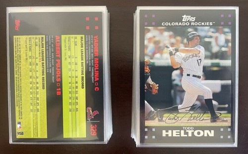 Topps baseball 2007 red - back,