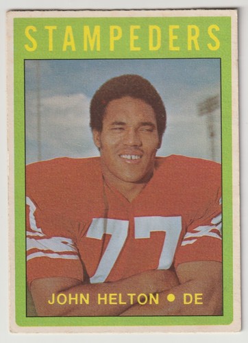 1972 opc cfl - helton, card