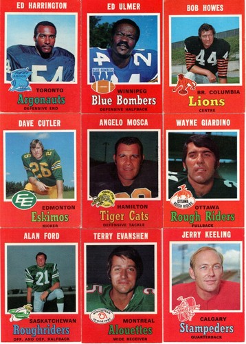 1971 pee chee cfl - 1971, singles